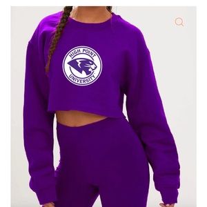 cropped high point university sweatshirt